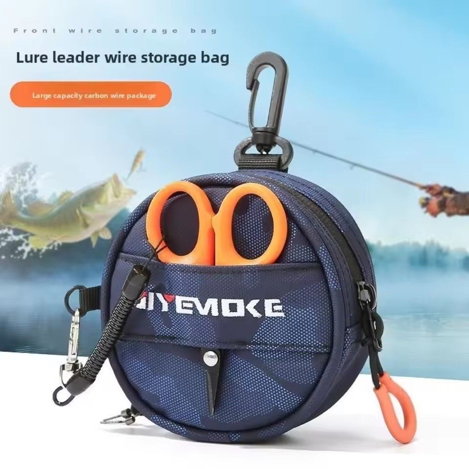 Portable Design Carbon Fishing Line Storage Bag Multifunctional Storage Carbon Material Portable Line Case Line Organization