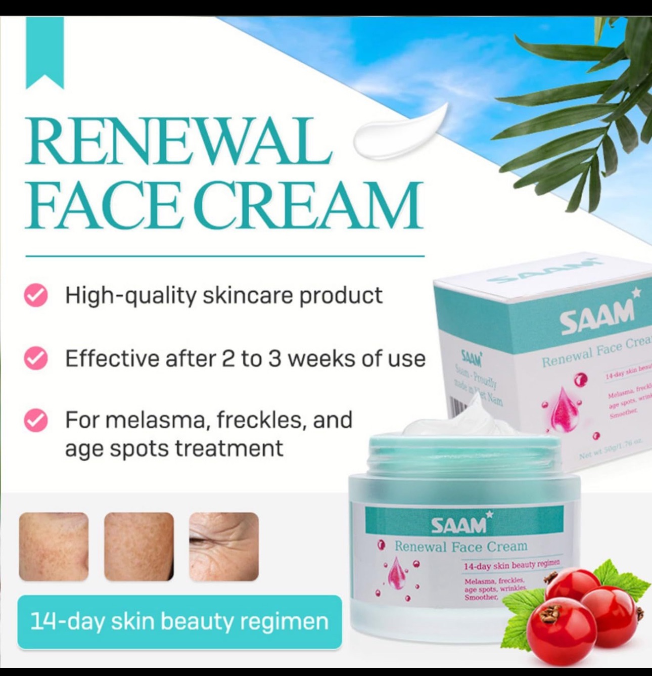 Renewal Face Cream, 14-day beauty regimen