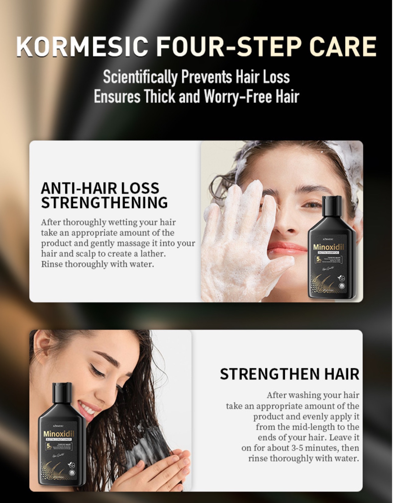 Kormesic 5% Minoxidil with Biotin Conditioner 260ml