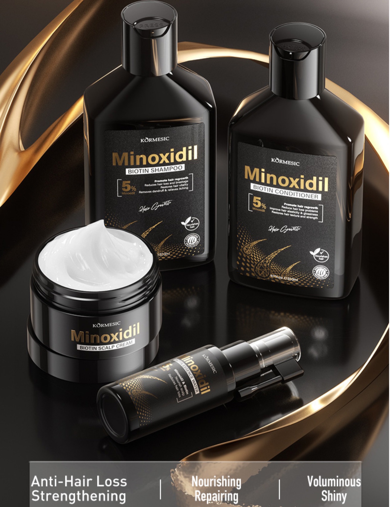 Kormesic 5% Minoxidil with Biotin Conditioner 260ml