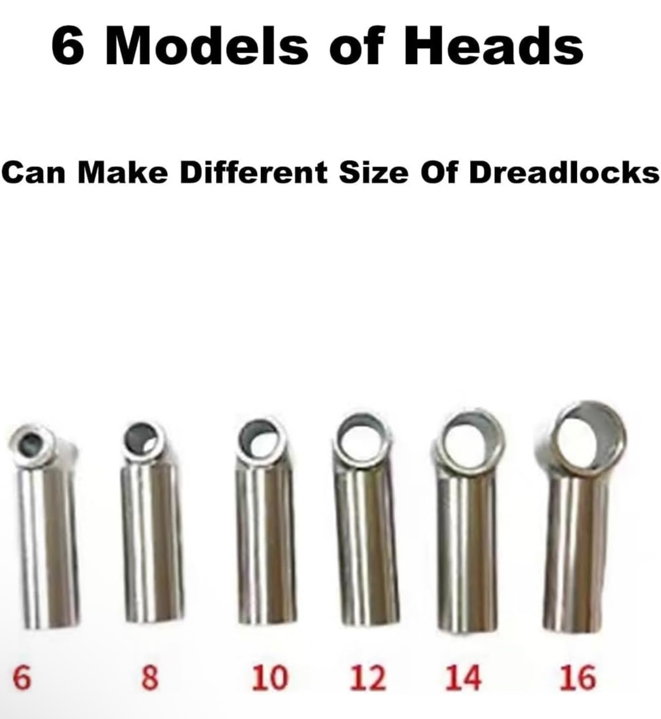 6 Heads Stainless Steel Dreadlock Machine with accessories Electric crotchet locs machine for instant locs