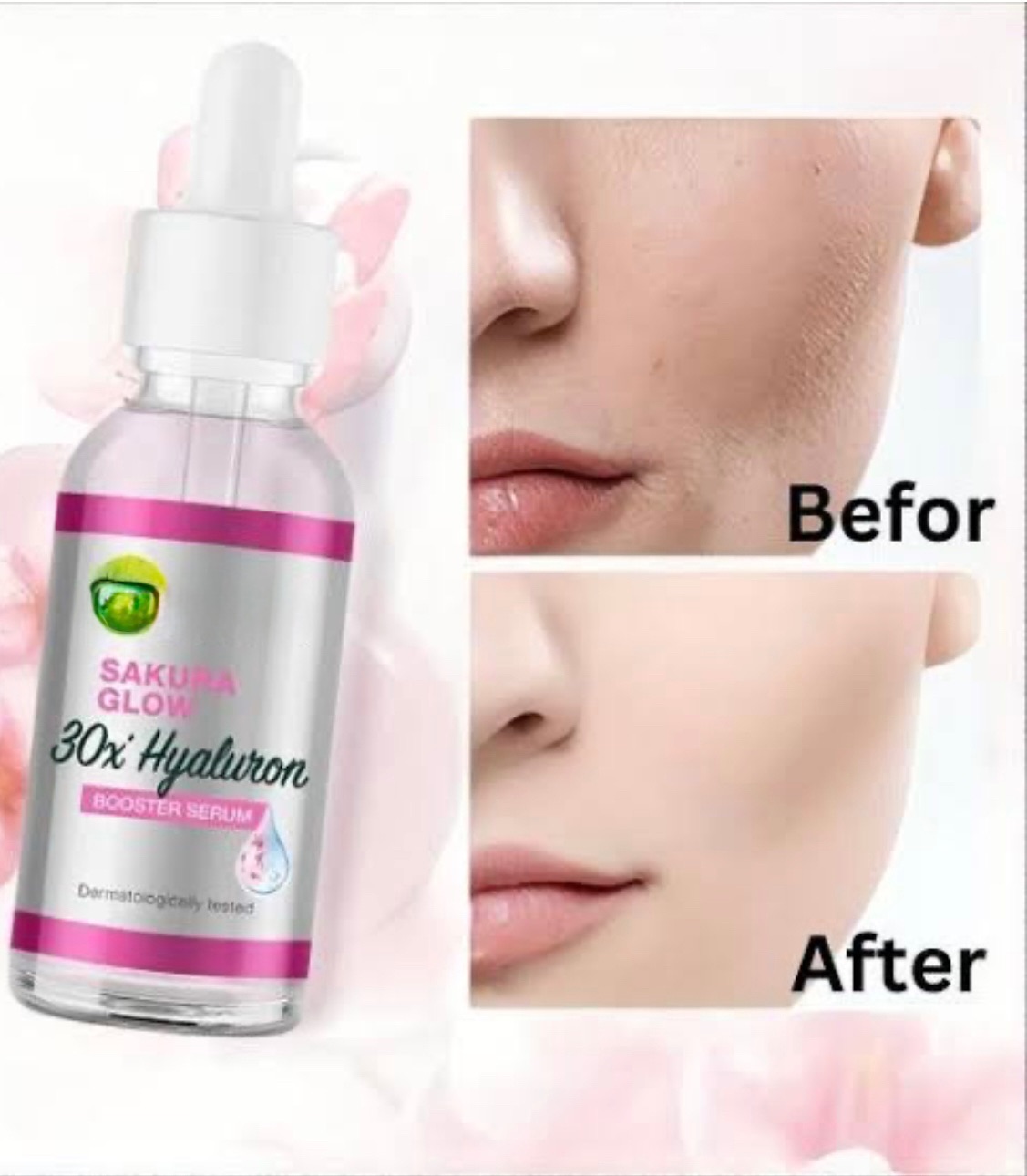 Twin Pack - Bright Complete Sakura Glow serum with 30 x Hyaluronic acid, newborn glow in just 7 days 60ml