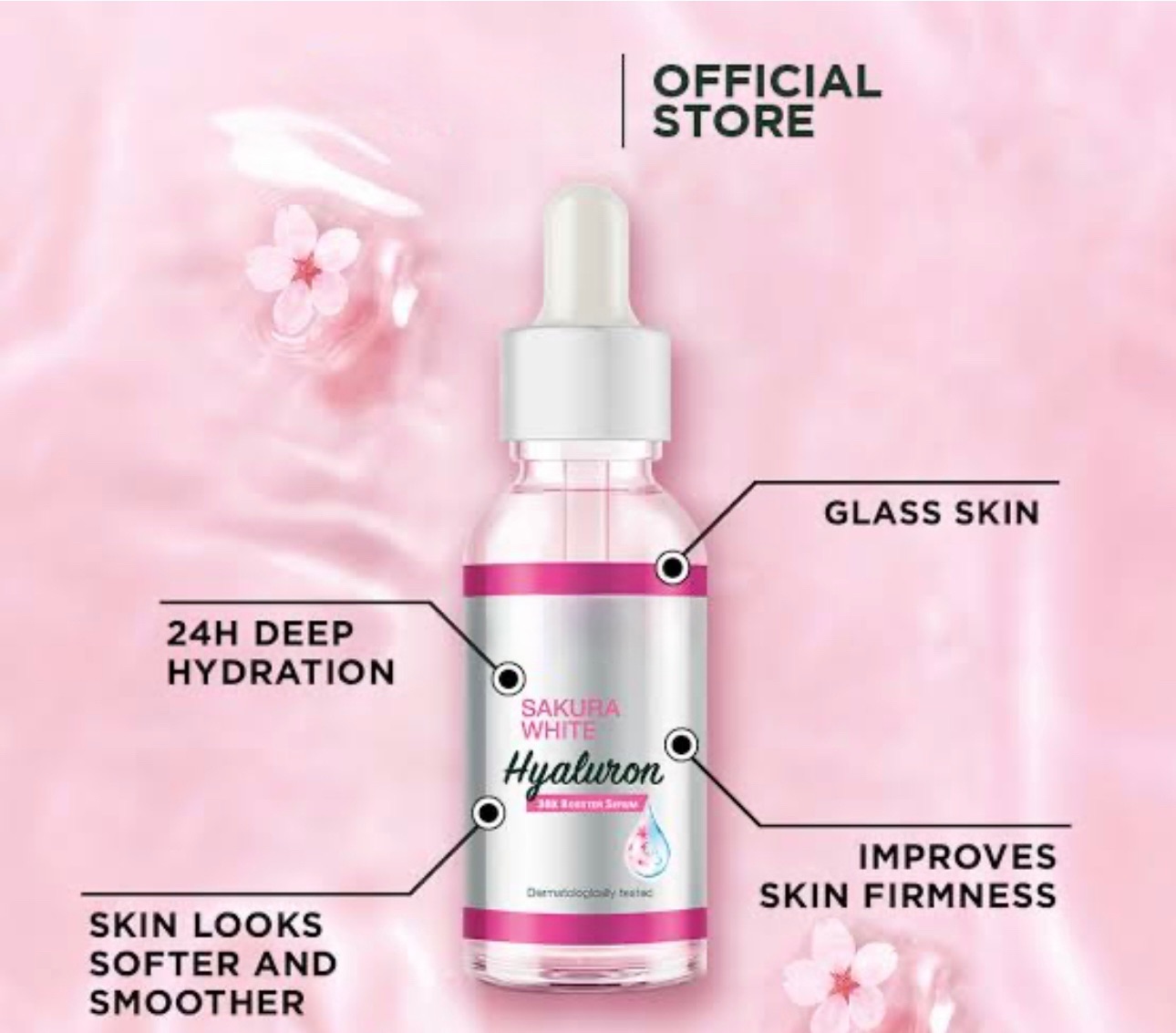 Twin Pack - Bright Complete Sakura Glow serum with 30 x Hyaluronic acid, newborn glow in just 7 days 60ml