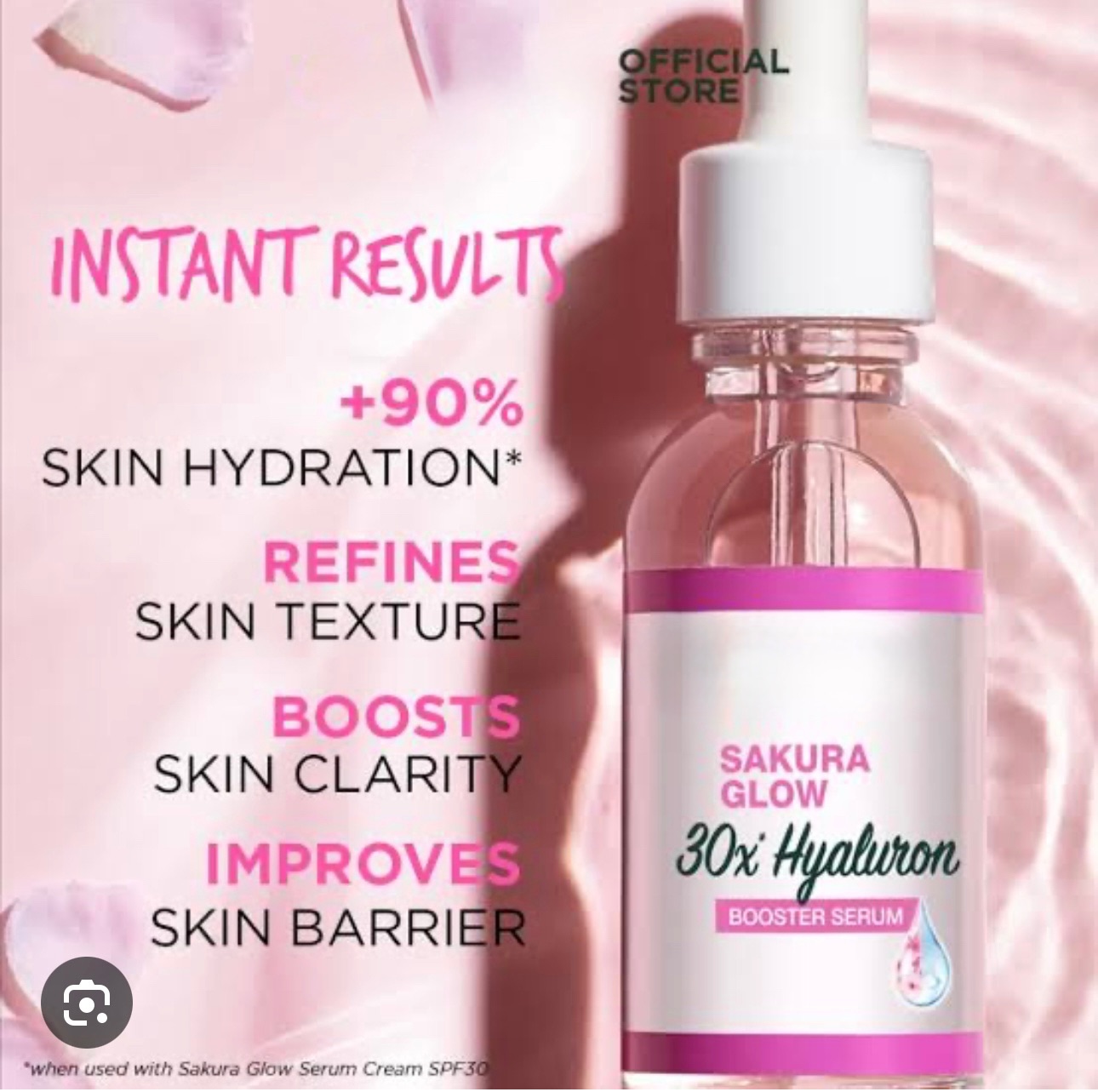 Twin Pack - Bright Complete Sakura Glow serum with 30 x Hyaluronic acid, newborn glow in just 7 days 60ml