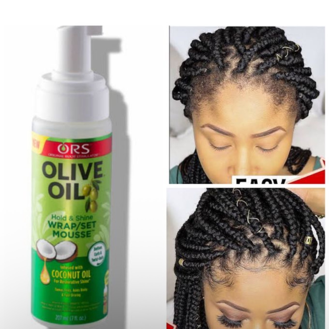 (Infused with Coconut Oil) ORS Olive Oil Wrap Set Mousse 207ML is a versatile styling product designed to enhance and define natural hair