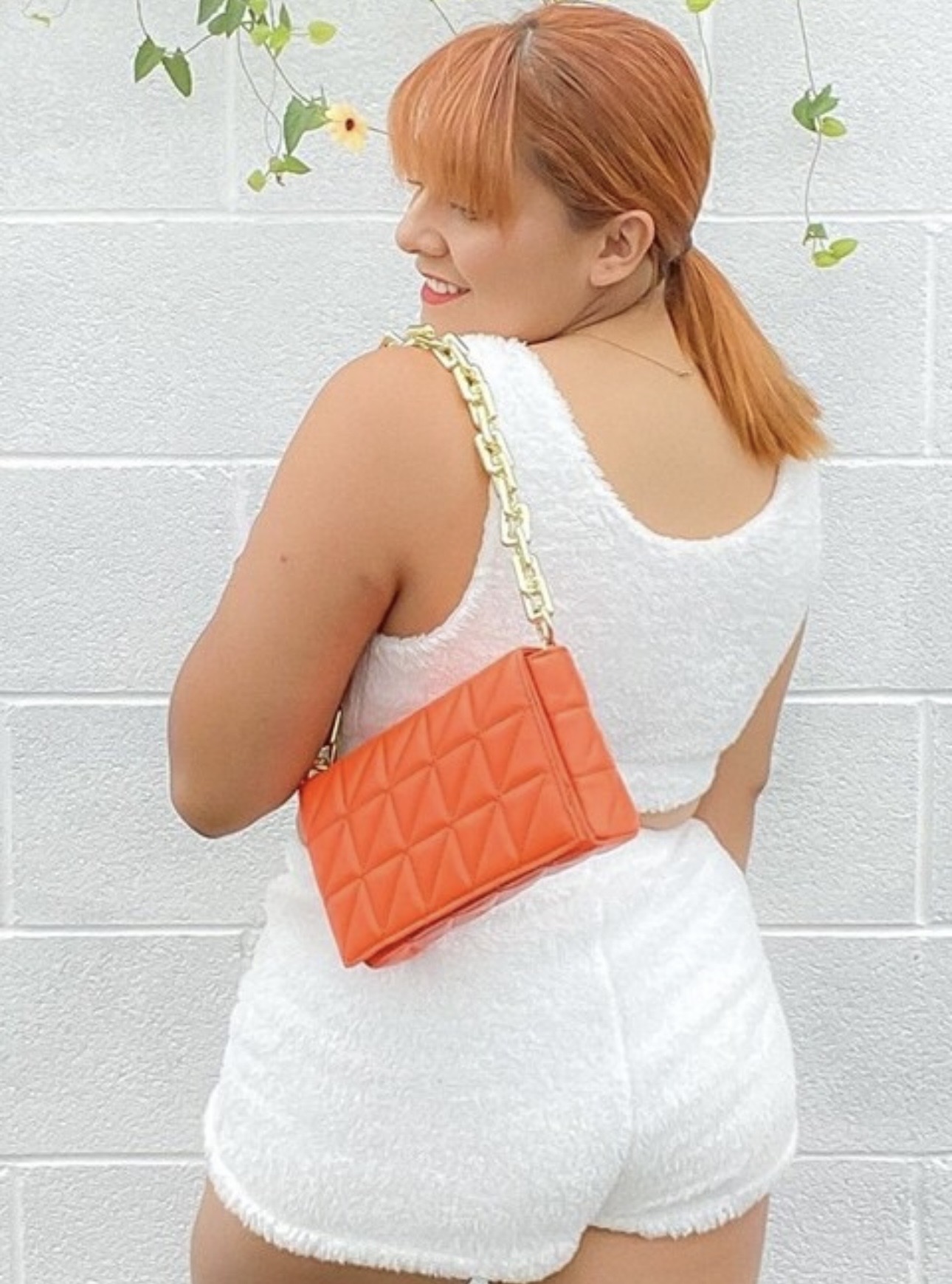 White Pyjama set Sexy Fuzzy Warm Sherpa Fleece 2 Piece Outfit Fleece Spaghetti Strap Crop Top and Shorts pajama set