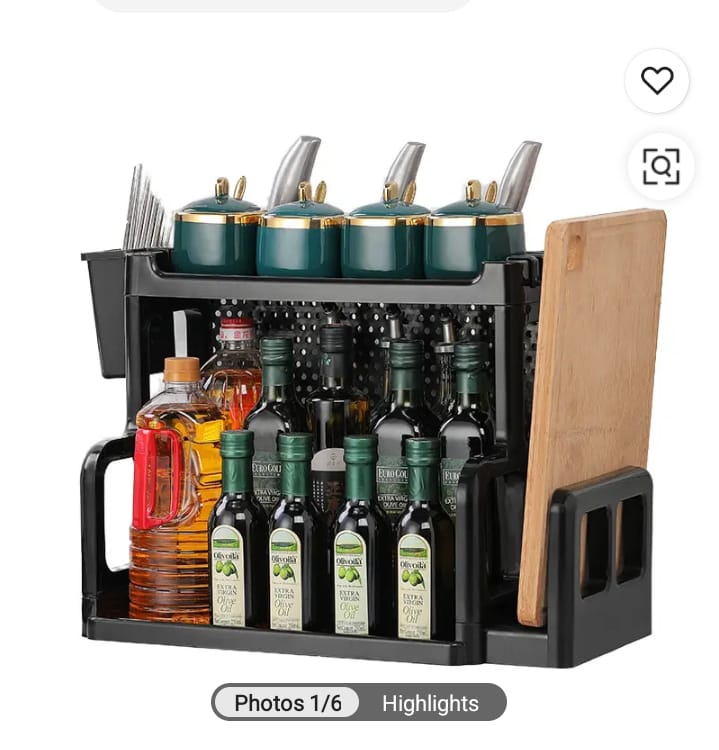 🛒SHOP AT EASE ON DISCOUNTS🛒Elegant Kitchen Rack. Made of high quality long lasting & durabel stainless steel. Light in weight. Easy to set-up and its a great space saver & organizer.