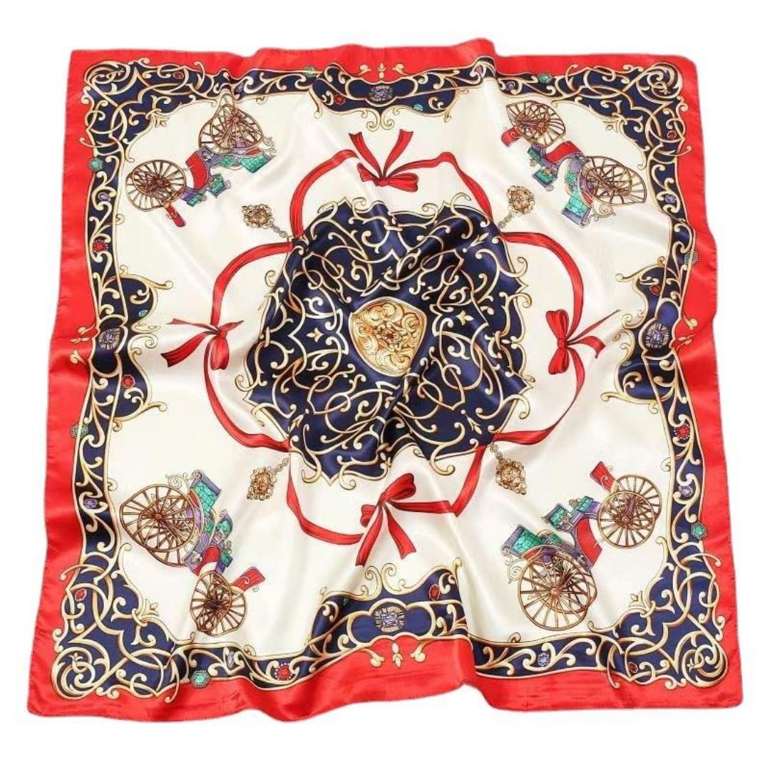 Women’s Red Satin Scarf – Elegant Lightweight Silk-Like Neck Scarf for Hair, Bag, or Styling – Soft, Shiny Square Scarf for Casual & Formal Wear – Glamour Nest