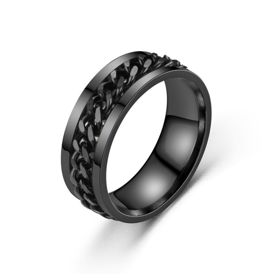 Rotatable Tungsten Ring for Men – Spinning Fidget Band in Black, Gold & Silver – Durable, Scratch-Resistant Wedding or Fashion Ring – Glamour Nest