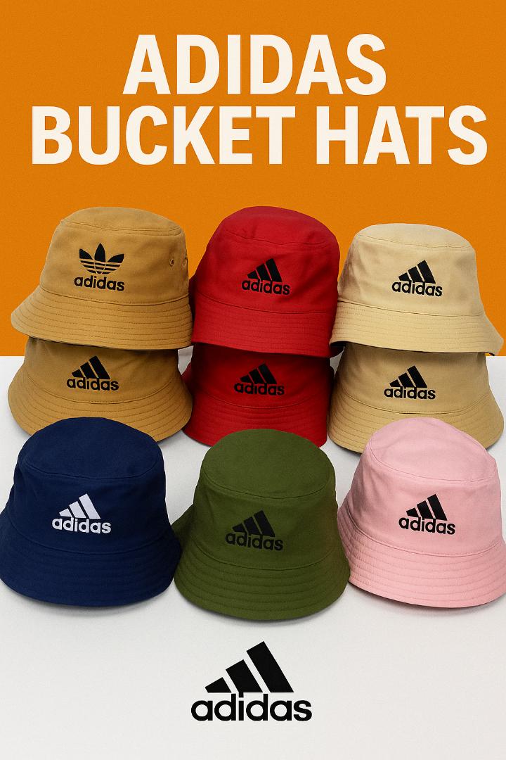 Reversible Adidas Bucket Hat – Black Interior with Colorful Outer Side – 2-in-1 Streetwear Cap for Men & Women – Glamour Nest