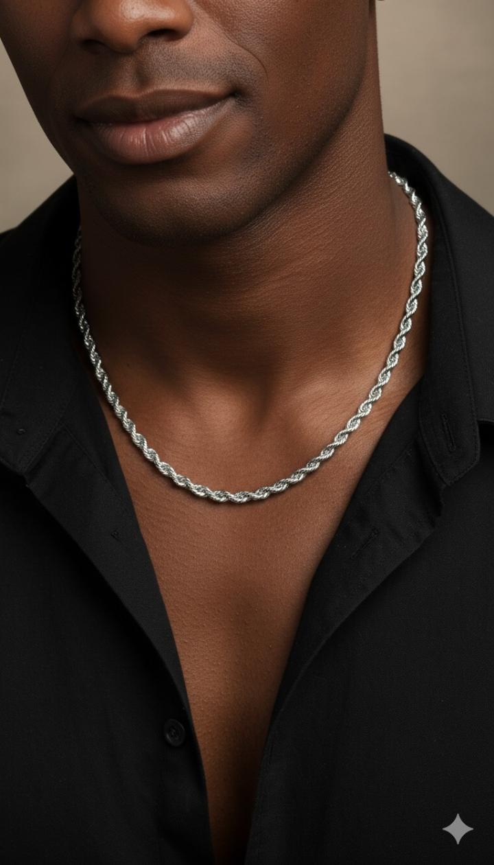 Silver Men’s Chain – Durable Stainless Steel Necklace for Daily Wear & Fashion Style – Glamour Nest