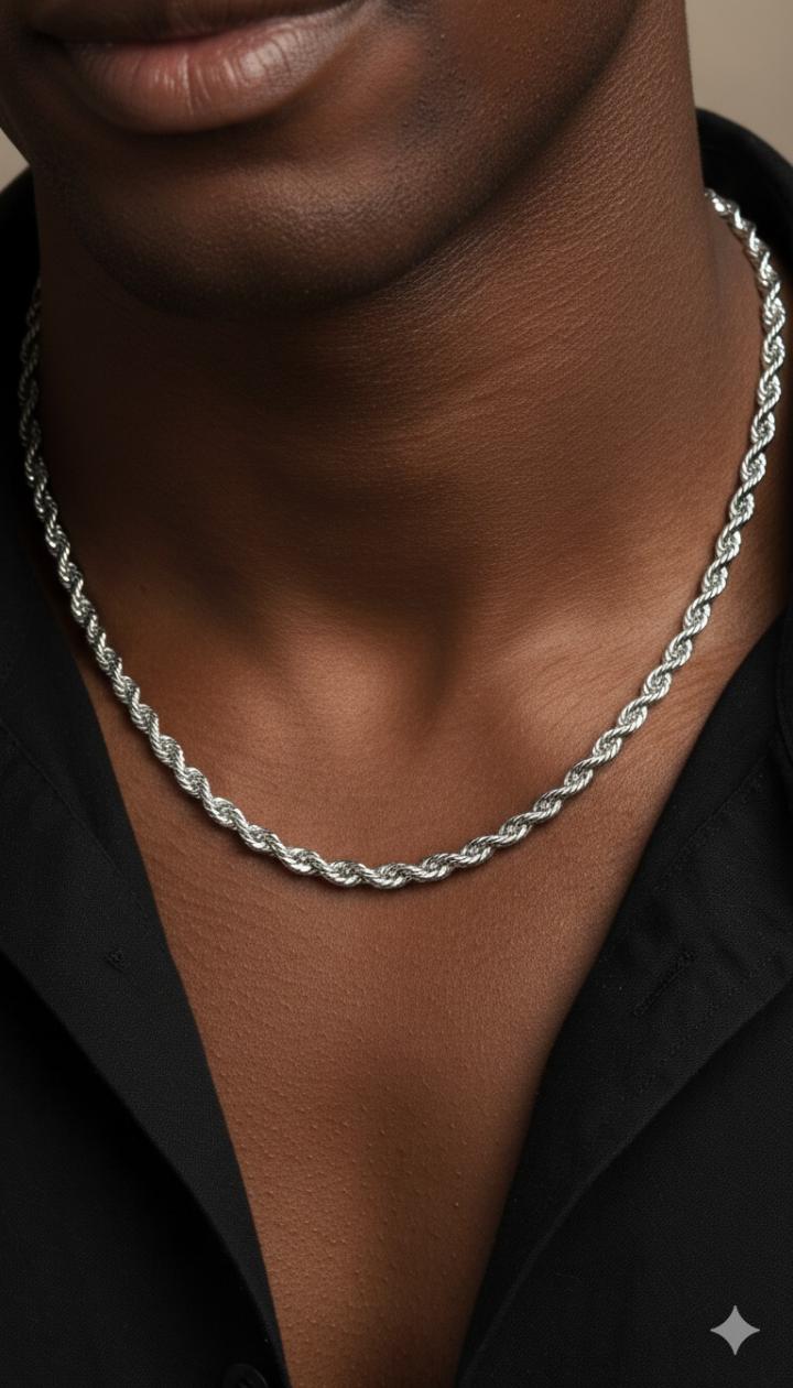 Silver Men’s Chain – Durable Stainless Steel Necklace for Daily Wear & Fashion Style – Glamour Nest
