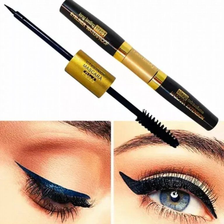 2-in-1 Waterproof Mascara & Eyeliner Pen – Long-Lasting Volume & Bold Definition – Glamour Nest