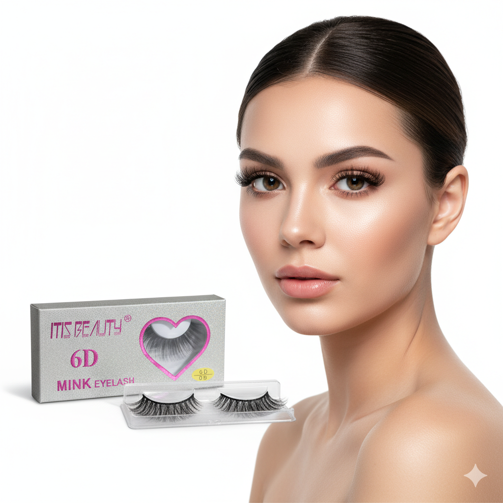 6D Beauty Mink Eyelashes – Fluffy Natural-Look False Lashes for Volume & Glam Makeup – Glamour Nest