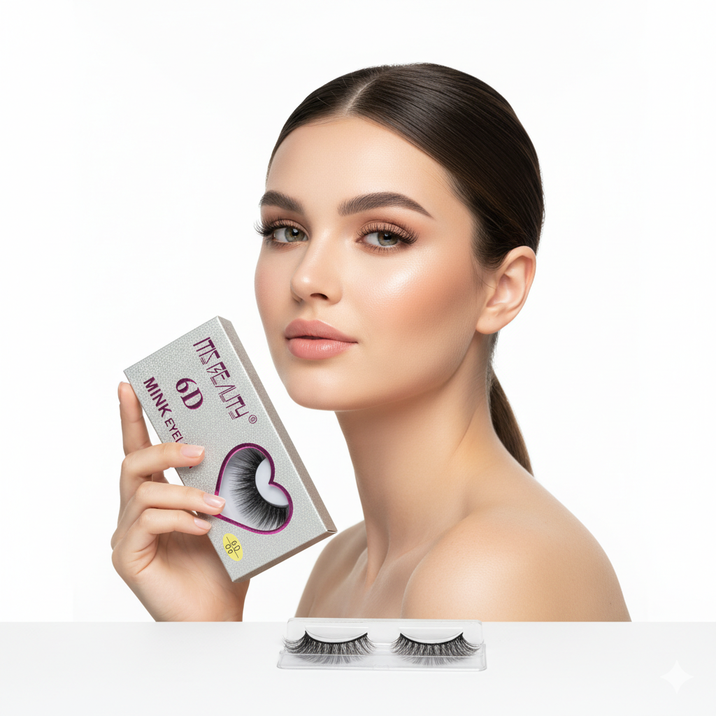 6D Beauty Mink Eyelashes – Fluffy Natural-Look False Lashes for Volume & Glam Makeup – Glamour Nest view 6