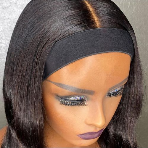 2 Pcs Elastic Bands for Wig, Lace Melting Band, Wig Band for Melting Lace, Melting Band for Lace Front, Melt Band for Lace Wigs, Edge Wrap to Lay Edges (Black, Pack of 2)