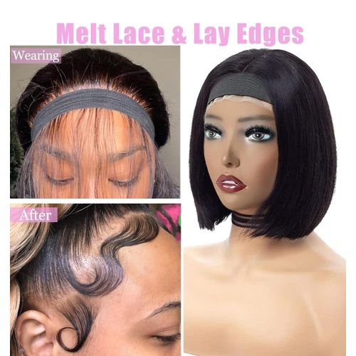 4PCS Wig Band Set For Melting Lace Band Elastic Bands For Wig Edge Lace Frontal Melt Adjustable Wrap To Lay Scarf Keeping Grip No Slip