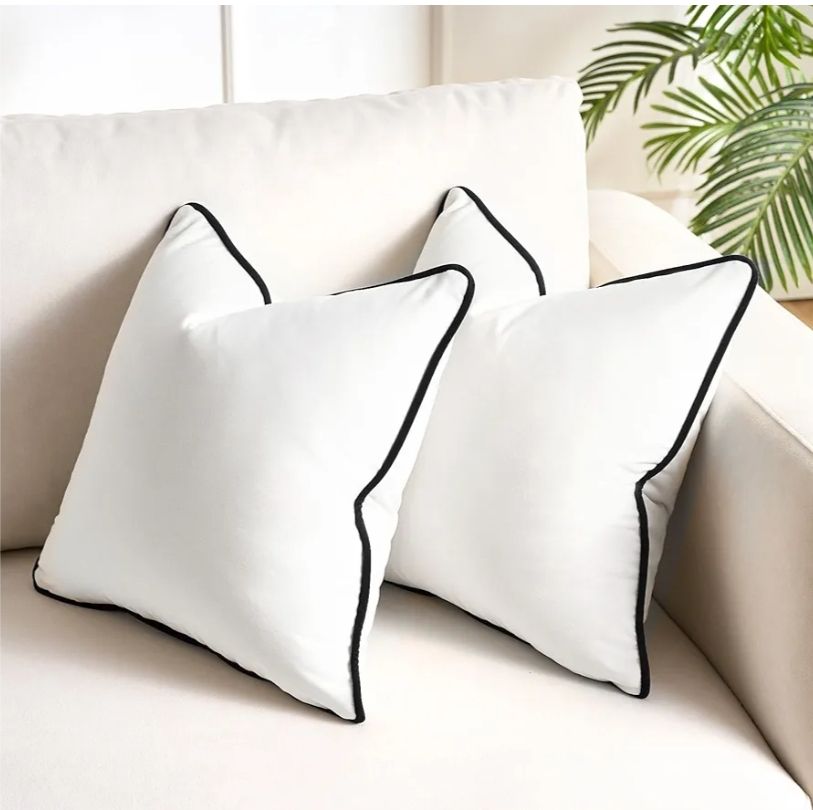 18x18 Decorative Velvet Couch Pillow Covers for Modern Home Decor Cushion Cases Set of 2 Pillowcases Decorations for Living Room Couch Sofa Bed Bedroom Patio