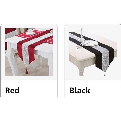Table Runner / Tablecloth With Gemstones 220 X 33 Cm Glitter Table Runner Table Runner Tablecloths For Party Wedding B