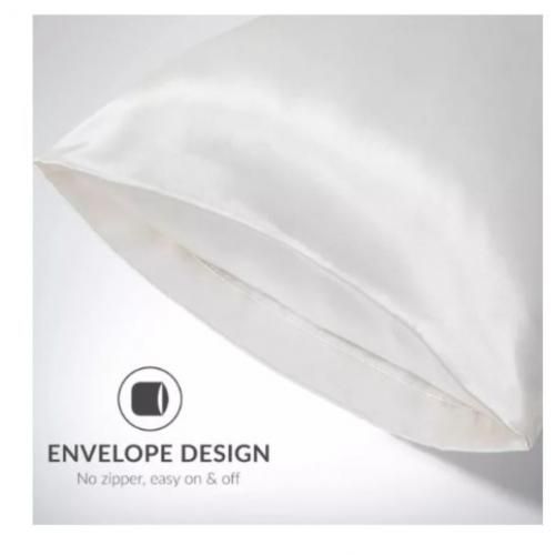 Satin Smooth 4pcs Satin Smooth White Pillowcase Bed Pillow Case Pillow Cover