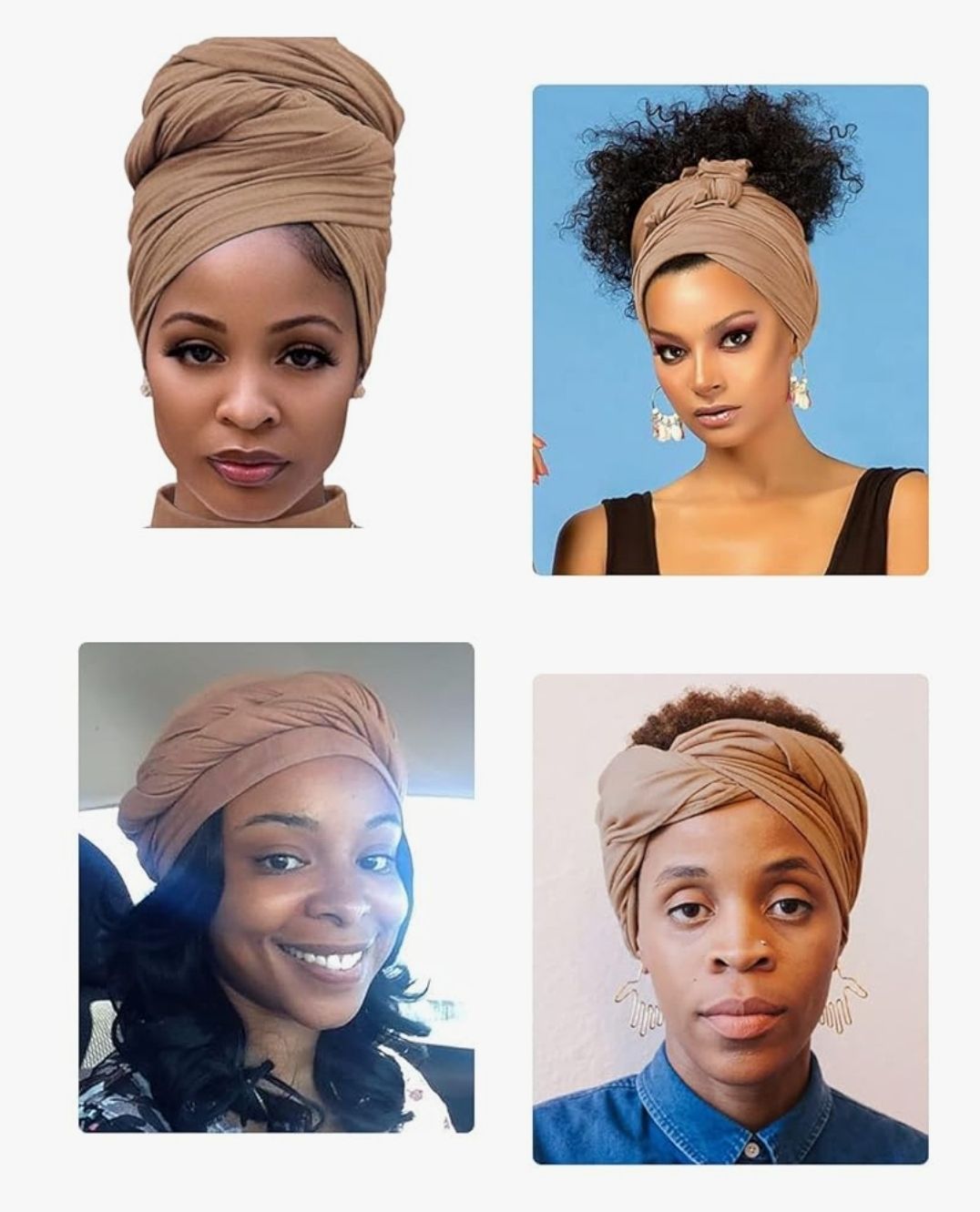 Head Wraps for Black Women Stretch Head Scarf Long African Hair Wraps Turban Headwraps Jersey Headbands