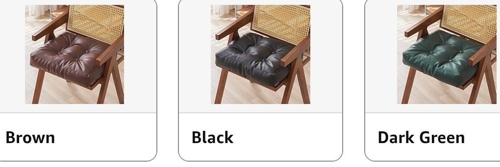 Dual Sided Bench Cushion - Waterproof Faux Leather & Plush Velvet Reversible Seat Pad (16"/18"), Non-Slip Chair Cushion with Handle (6 Colors) Size, 18x18x3 Inch (Pack of 1))