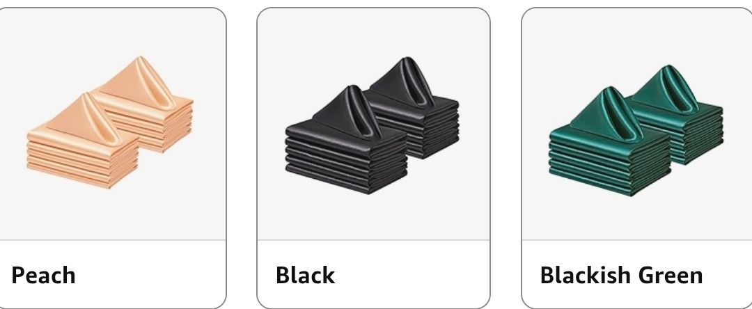 12 Pack Square Satin Dinner Napkins, 20x20 Inches Silky Soft Smooth Table Cloth Napkins for Restaurant Weddings Banquet Party Decoration,