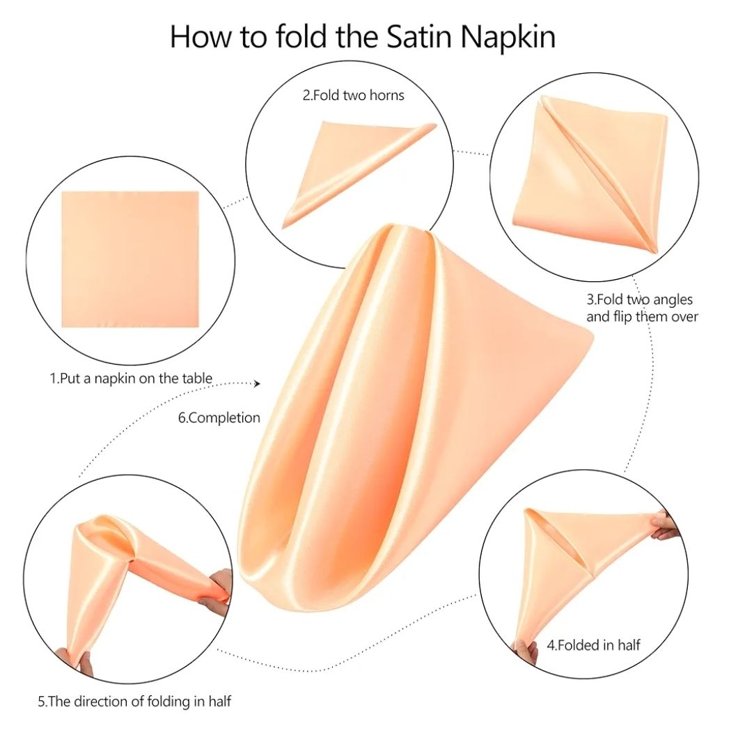 12 Pack Square Satin Dinner Napkins, 20x20 Inches Silky Soft Smooth Table Cloth Napkins for Restaurant Weddings Banquet Party Decoration,