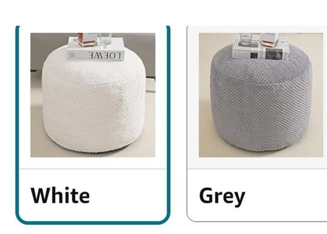 Round Stuffed Pouf Ottoman For Foot Rest, Faux Fur Poufs With Foam Chunk Filling, Storage Ottoman Pouf Foot Stool Cushion, 26 X 18 Inch Floor Chair For Living Room Bedroom Home Decor