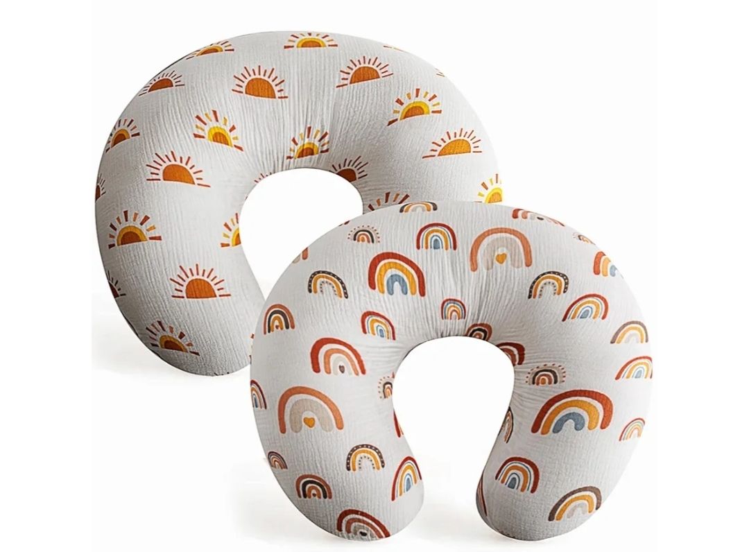 Nursing Pillow Cover, Neutral Breastfeeding Pillow Slipcover for Baby Boys & Girls, Ultra Soft Comfortable Newborn Nursing Pillow Case, Breathable & Washable