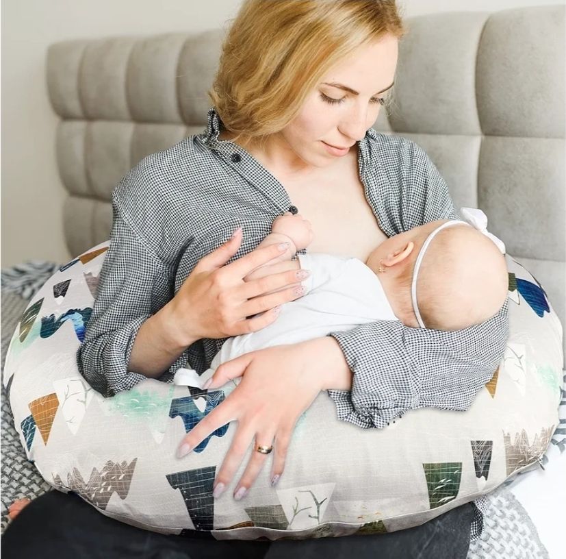 Nursing Pillow Cover, Neutral Breastfeeding Pillow Slipcover for Baby Boys & Girls, Ultra Soft Comfortable Newborn Nursing Pillow Case, Breathable & Washable