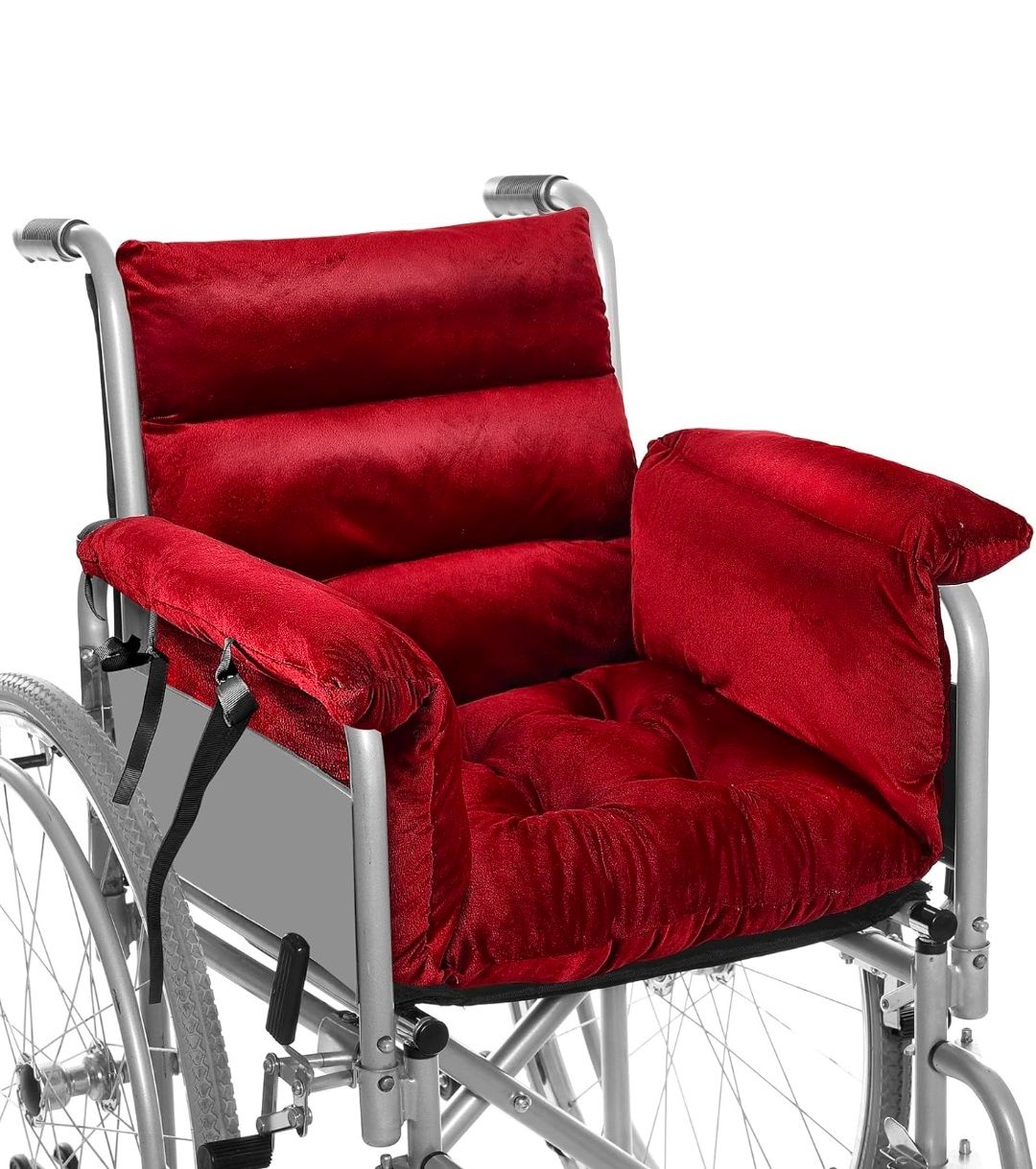 Wheelchair Cushion Wheelchair Seat Cushion with Strap Recliner Suitable for 18 Inches Armrest and Support for Senior