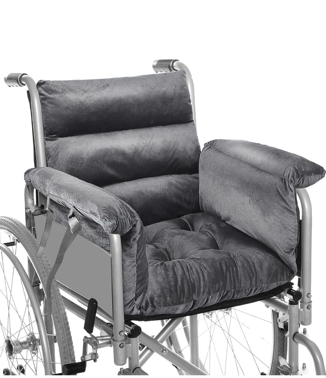 Wheelchair Cushion Wheelchair Seat Cushion with Strap Recliner Suitable for 18 Inches Armrest and Support for Senior