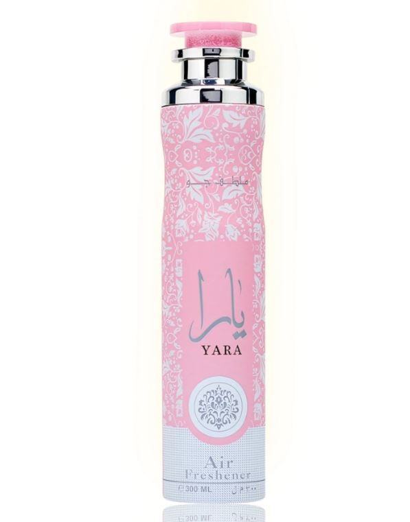Yara Air Freshener 300ml – An elegant, long-lasting oriental scent that effortlessly refreshes and uplifts any space, creating a welcoming, serene atmosphere and leaving behind a luxurious fragrance