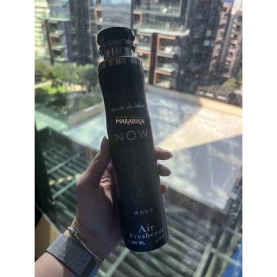 Rave Now Air Freshener 300ml – a vibrant, long-lasting spray with a dynamic blend of fruity, floral, and woody notes, perfect for refreshing any space with a luxurious, sophisticated scent.