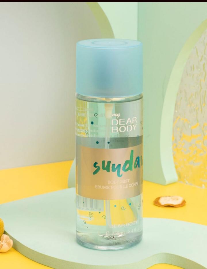 My Dear Body Sunday 250ml Unisex Body Fragnant Refreshment & Long-Lasting Scent for All Day Freshness Body Splash