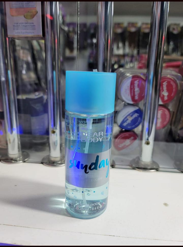 My Dear Body Sunday 250ml Unisex Body Fragnant Refreshment & Long-Lasting Scent for All Day Freshness Body Splash