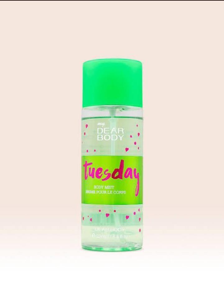 My Dear Body Tuesday 250ml Unisex Body Fragrance Mist - Refreshing & Long-Lasting Scent for All Day Freshness Body Splash