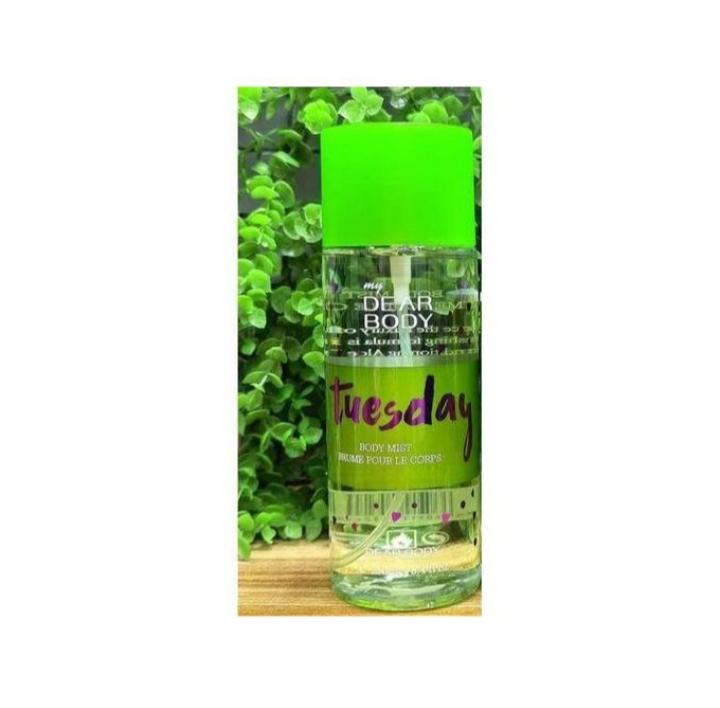 My Dear Body Tuesday 250ml Unisex Body Fragrance Mist - Refreshing & Long-Lasting Scent for All Day Freshness Body Splash