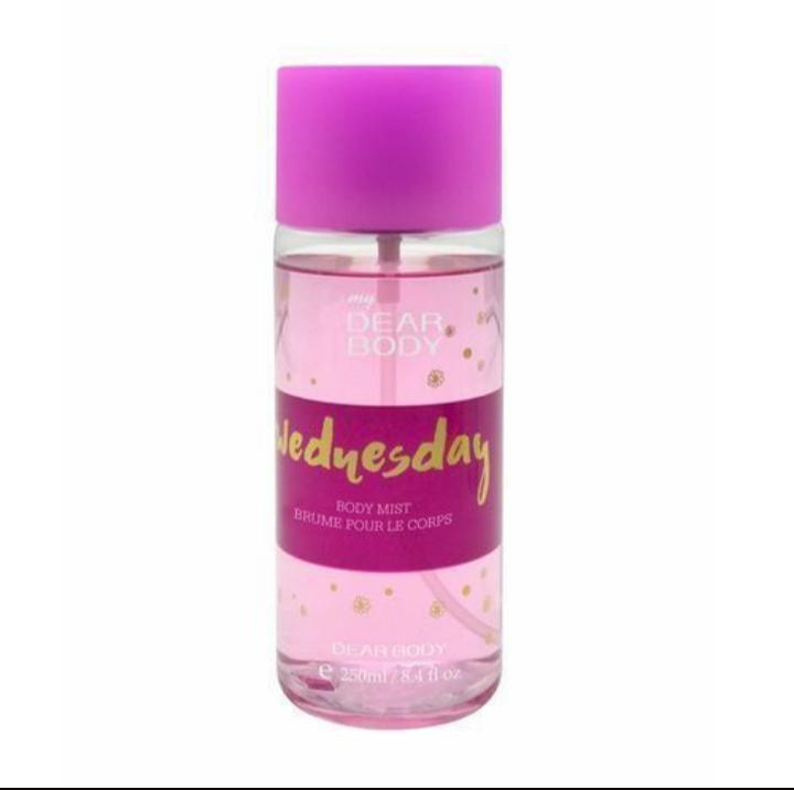 My Dear Body Wednesday 250ml Unisex Body Fragrance Mist is a crisp, energizing body splash with a refreshing and long-lasting scent that keeps you feeling vibrant and confident all day.