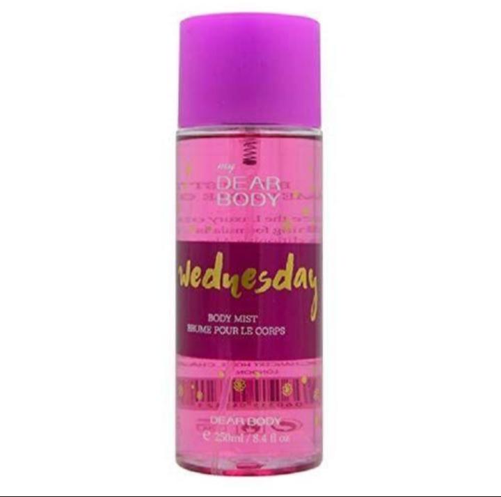 My Dear Body Wednesday 250ml Unisex Body Fragrance Mist is a crisp, energizing body splash with a refreshing and long-lasting scent that keeps you feeling vibrant and confident all day.