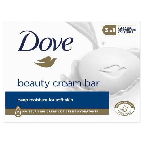 Dove Original Beauty Cream Cleansing Bar Soap -135g Deep Moisture for Soft Skin Dove Bar Soap for Soft, Smooth Skin, with 1/4 Moisturizing Cream