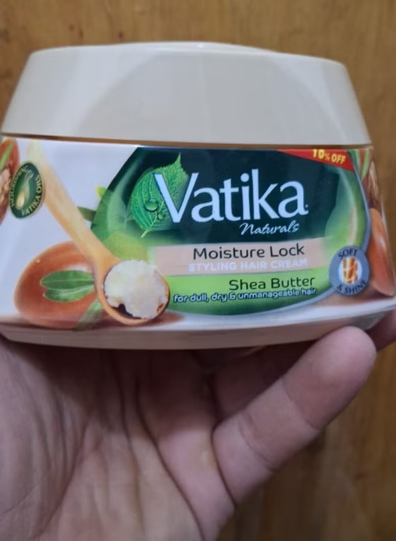 Vatika Naturals Moisture Lock Shea Butter Hair Cream | Natural Moisturizing Hair Cream | Promotes Richer Hair Look | For All Hair Types
