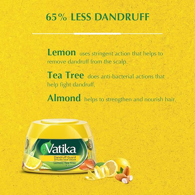 Vatika Naturals Anti-Dandruff Styling Hair Cream  | Natural Vatika Dandruff Guard Styling Hair Cream