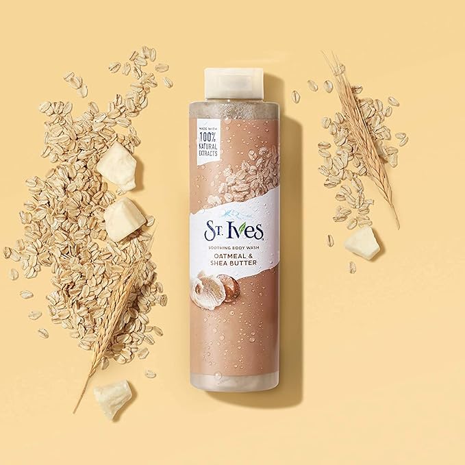 St. Ives Hydrating Body Wash Variety Pack – Oatmeal & Shea Butter, Tea Tree & Lemongrass, Citrus & Cherry Blossom, Rose Water & Aloe Vera, Coconut Water & Orchid | 100% Natural Moisturizing Shower Gel