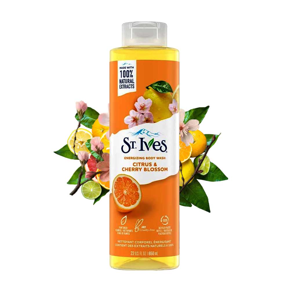 St. Ives Hydrating Body Wash Variety Pack – Oatmeal & Shea Butter, Tea Tree & Lemongrass, Citrus & Cherry Blossom, Rose Water & Aloe Vera, Coconut Water & Orchid | 100% Natural Moisturizing Shower Gel