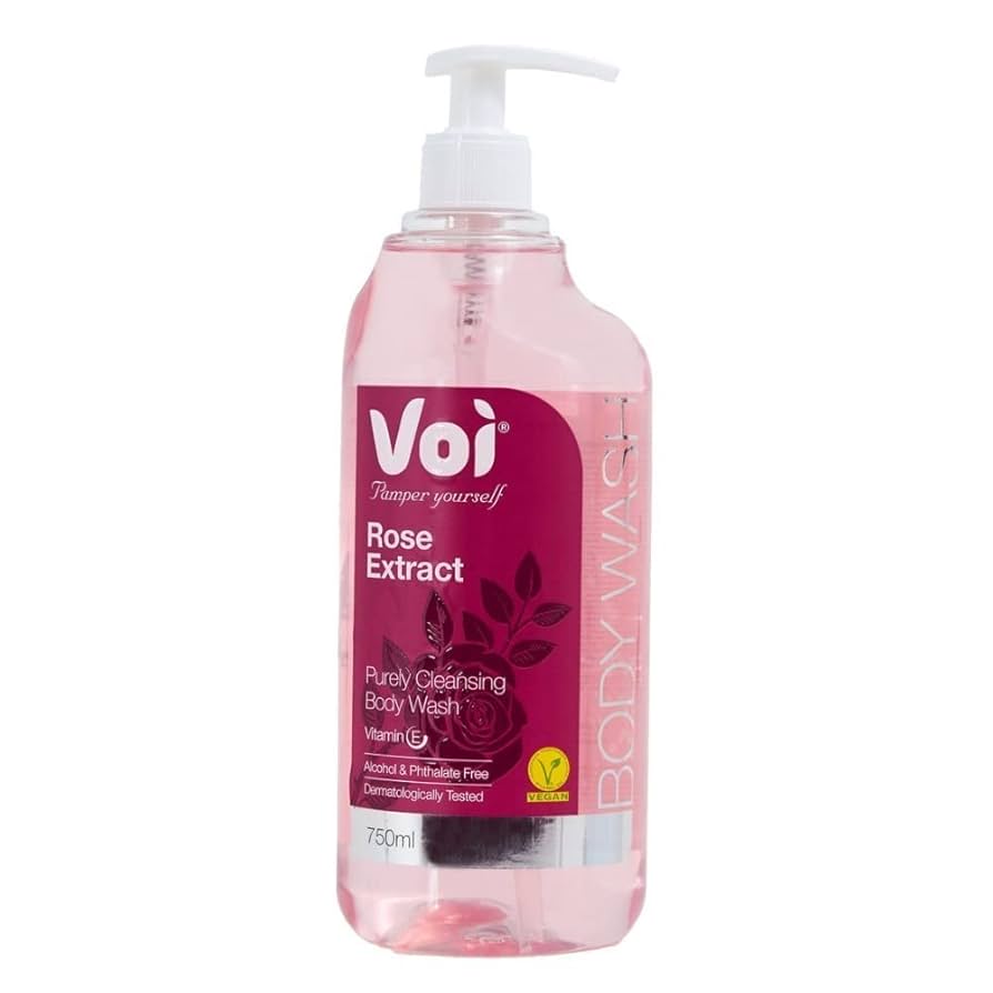 Voi Natural Body Wash Set – Enriched with Lavender Extract, Virgin Oil, Shea Butter & Jasmine, Rose , Goat Milk & Dead Sea Minerals | Moisturizing & Refreshing Shower Gel for Soft, Glowing Skin