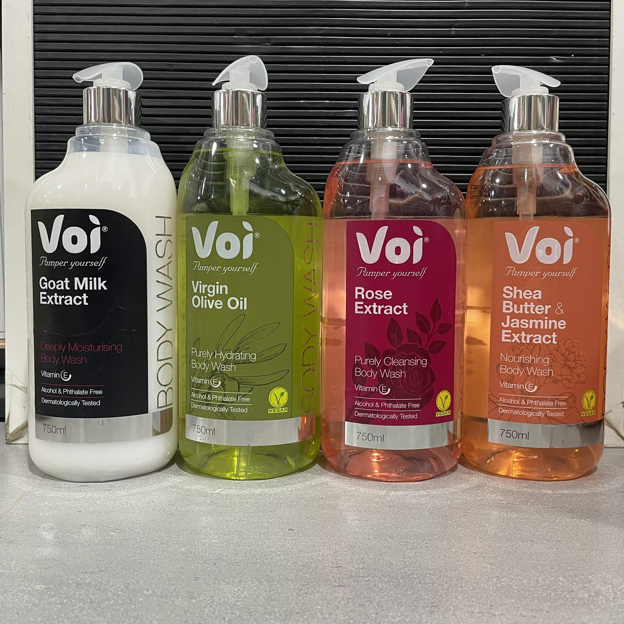 VOI Natural Body Wash Set – Enriched with Lavender Extract, Virgin Oil, Shea Butter & Jasmine, Rose , Goat Milk & Dead Sea Minerals | Moisturizing & Refreshing Shower Gel for Soft, Glowing Skin