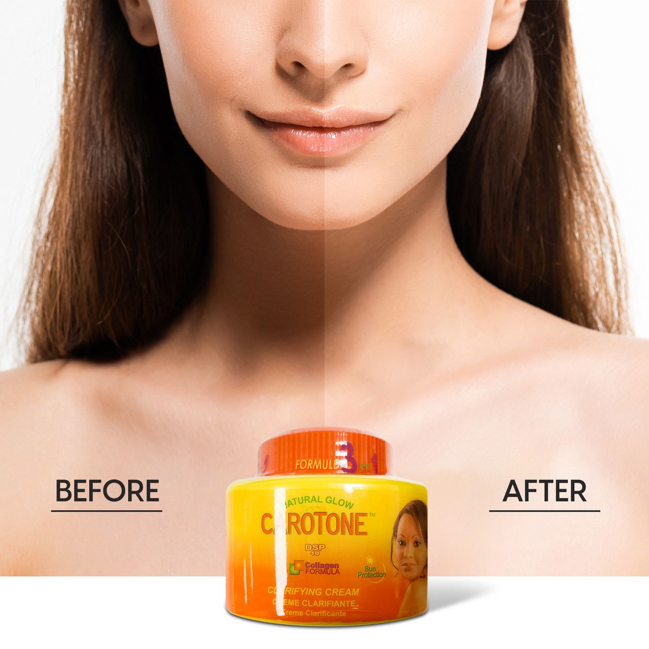 Carotone Collagen Brightening Face & Body Cream | Light & Natural Formula for Radiant, Even-Toned, and Glowing Skin