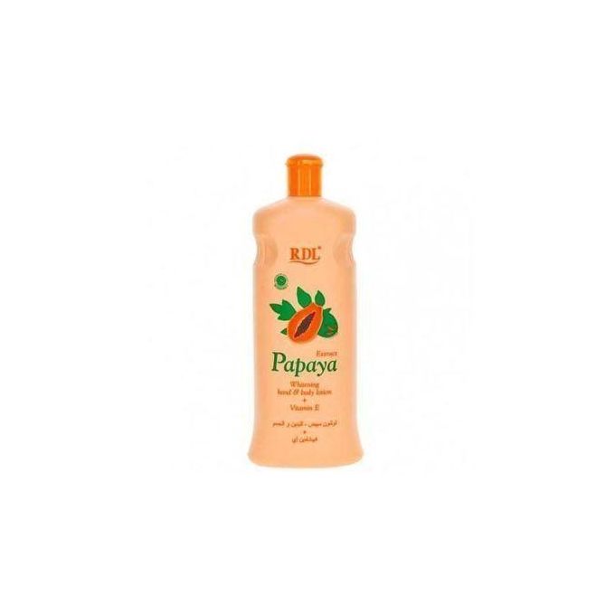 RDL Papaya Whitening Lotion with Vitamin E - 600mlGlow, Hydrate, Soften, and Brighten Skin."